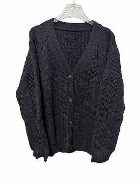 Jenni Kayne Cable Cocoon Cardigan Black Size M